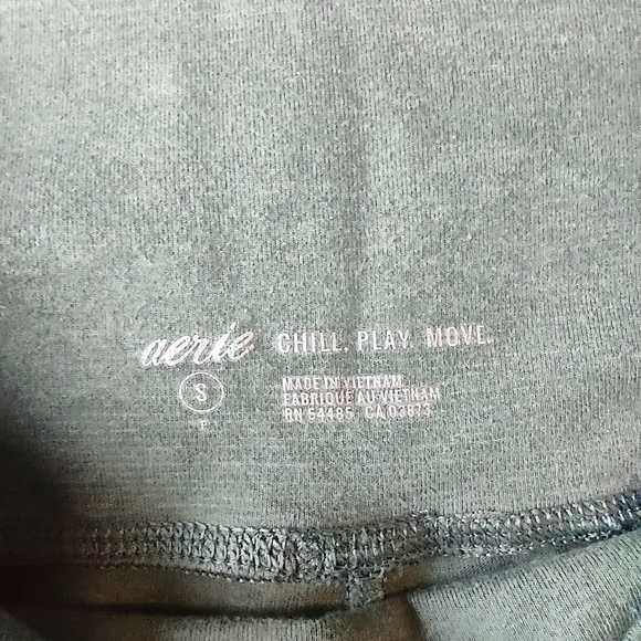 Aerie Cotton Blend Chill Play Move Leggings In Green Camo Size Small - Picture 2 of 6